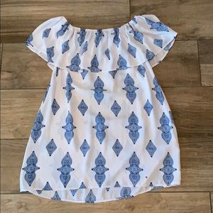 Off the shoulder mini dress